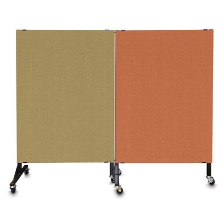 United Visual Products Enclosed Corkboard, 1 Door, 72"x48", 4" Fra UV3426-BRONZE-RUBBER